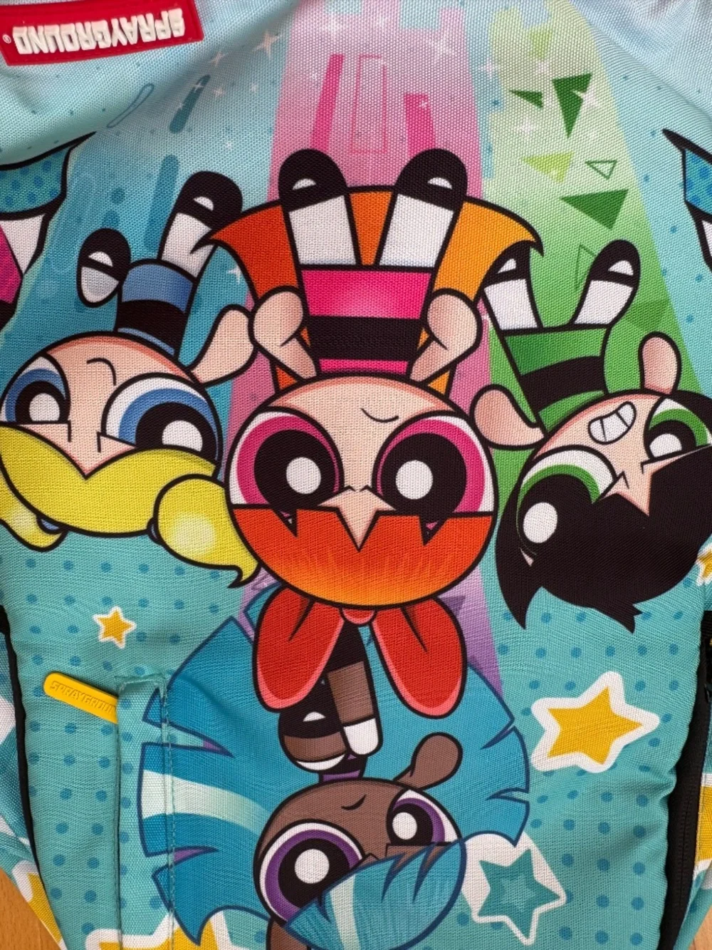 Sprayground Powderpuff Girls Limited Edition Shark Backpack Cartoon Bag